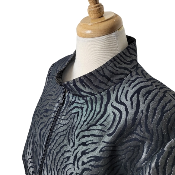 LAURA PLUS Blazer Jacket Zip Up Animal Print Size 16 - Picture 6 of 9